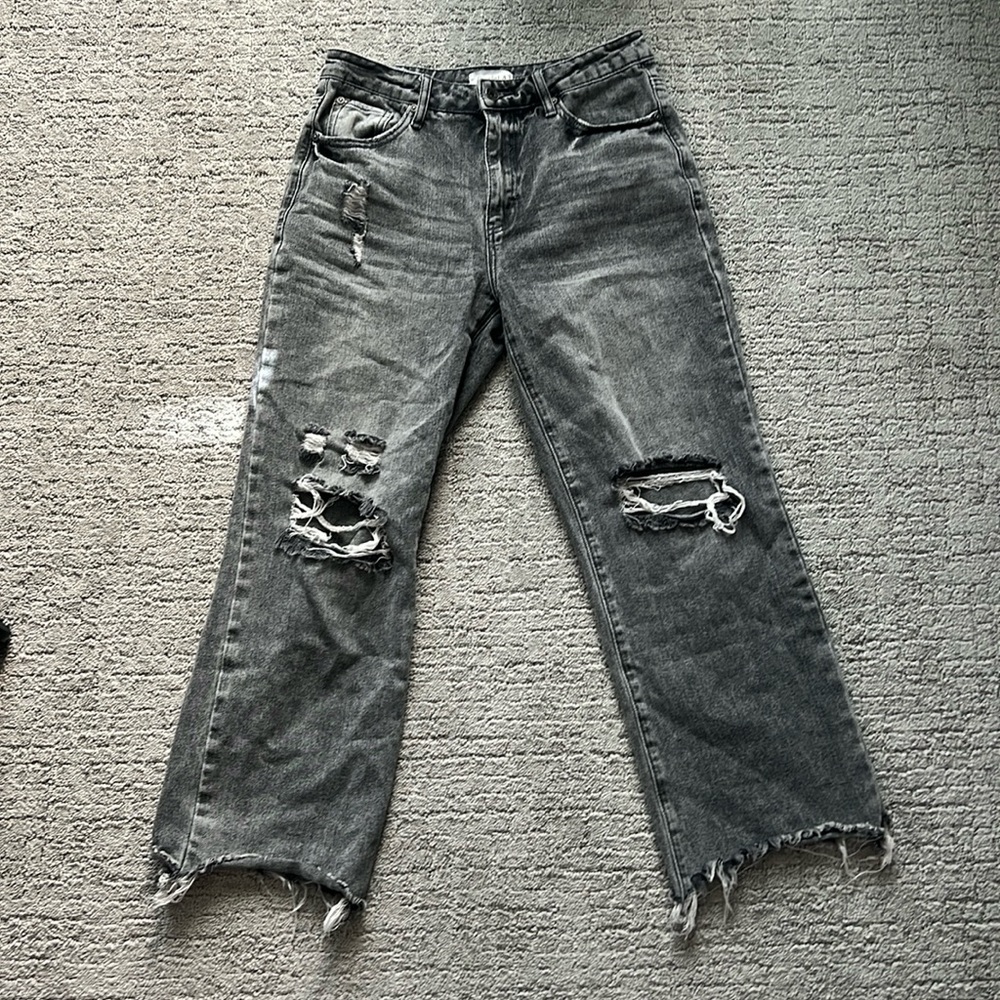 Special A straight leg charcoal jeans size 5!